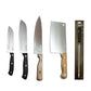 Set Cuchillos Parrilleros: Santoku + Cuchillo PRM + Hacha + Afilador