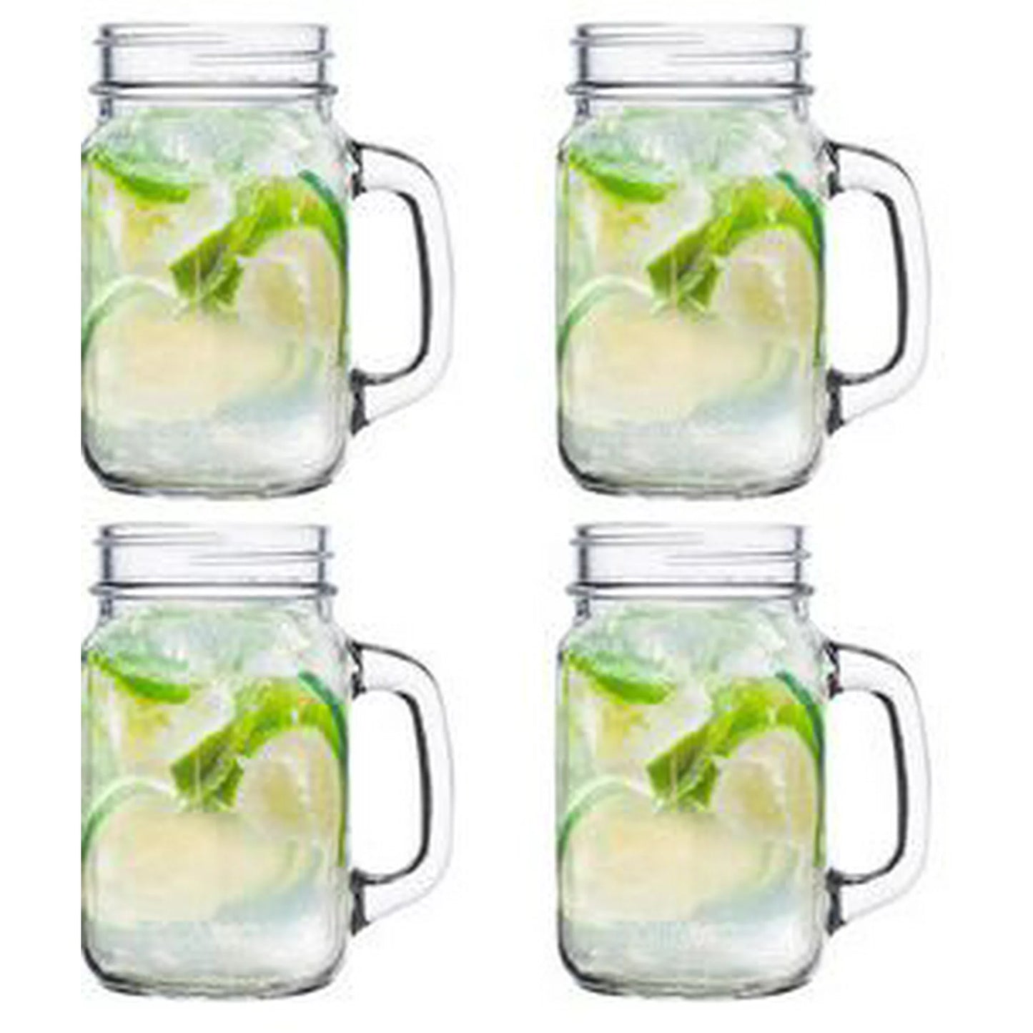 Set 4 Vasos Mojito Mason Glasso 450ml